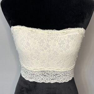 Soma Strapless Bralette Lace Ivory Womens Medium Pull Over